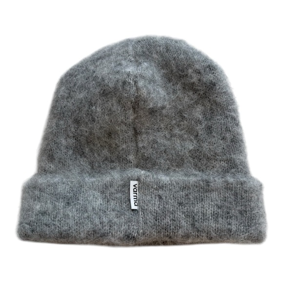 Varma | Icelandic Wool Knitted Brushed Hat - Grey - Picture 2 of 6